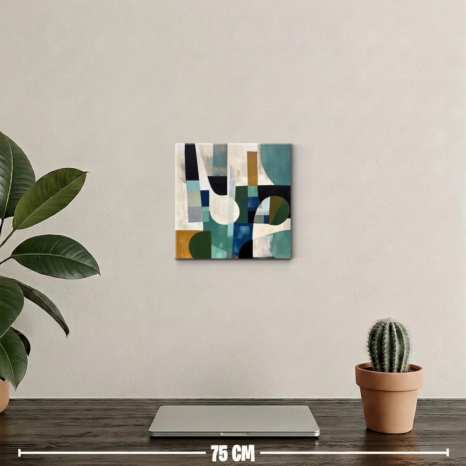 Composición abstracta con formas geométricas y contraste — miniatura 2