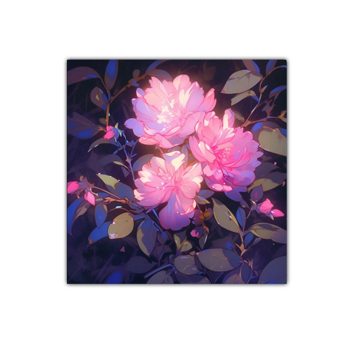 Ramo de flores rosas con contraste vibrante — imagen principal