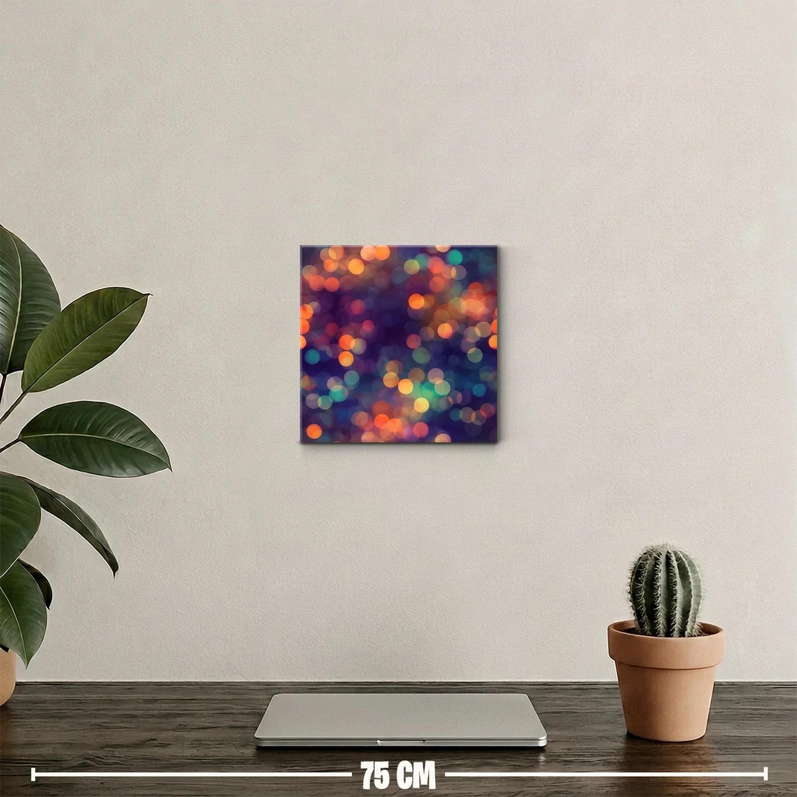 Cuadro decorativo con luces difusas en tonos cálidos y fríos — miniatura 2