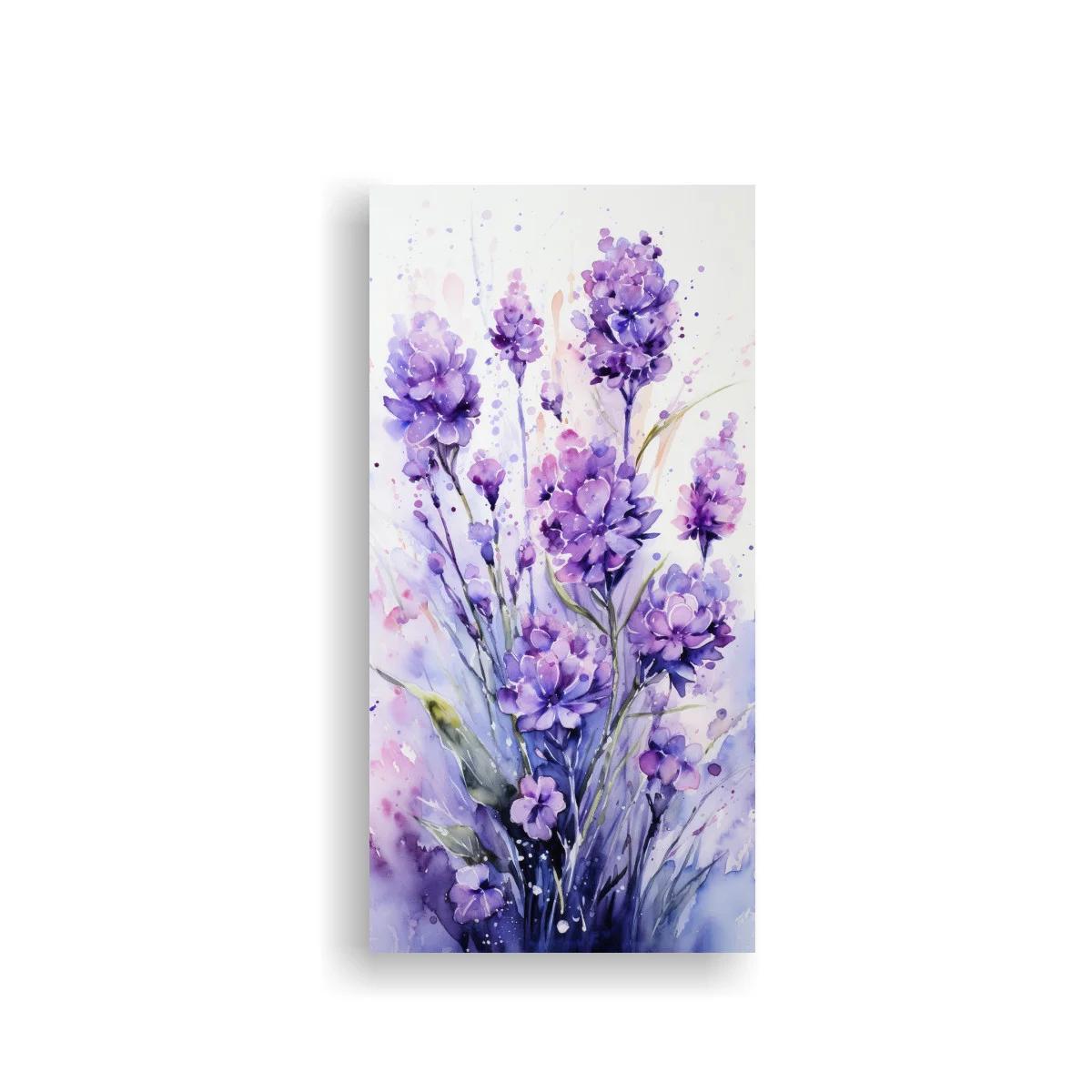 Cuadro ramo de flores moradas con tallos largos — imagen principal