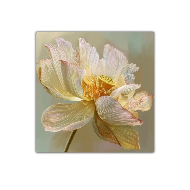 Flor delicada en tonos beige y dorados para decoración elegante