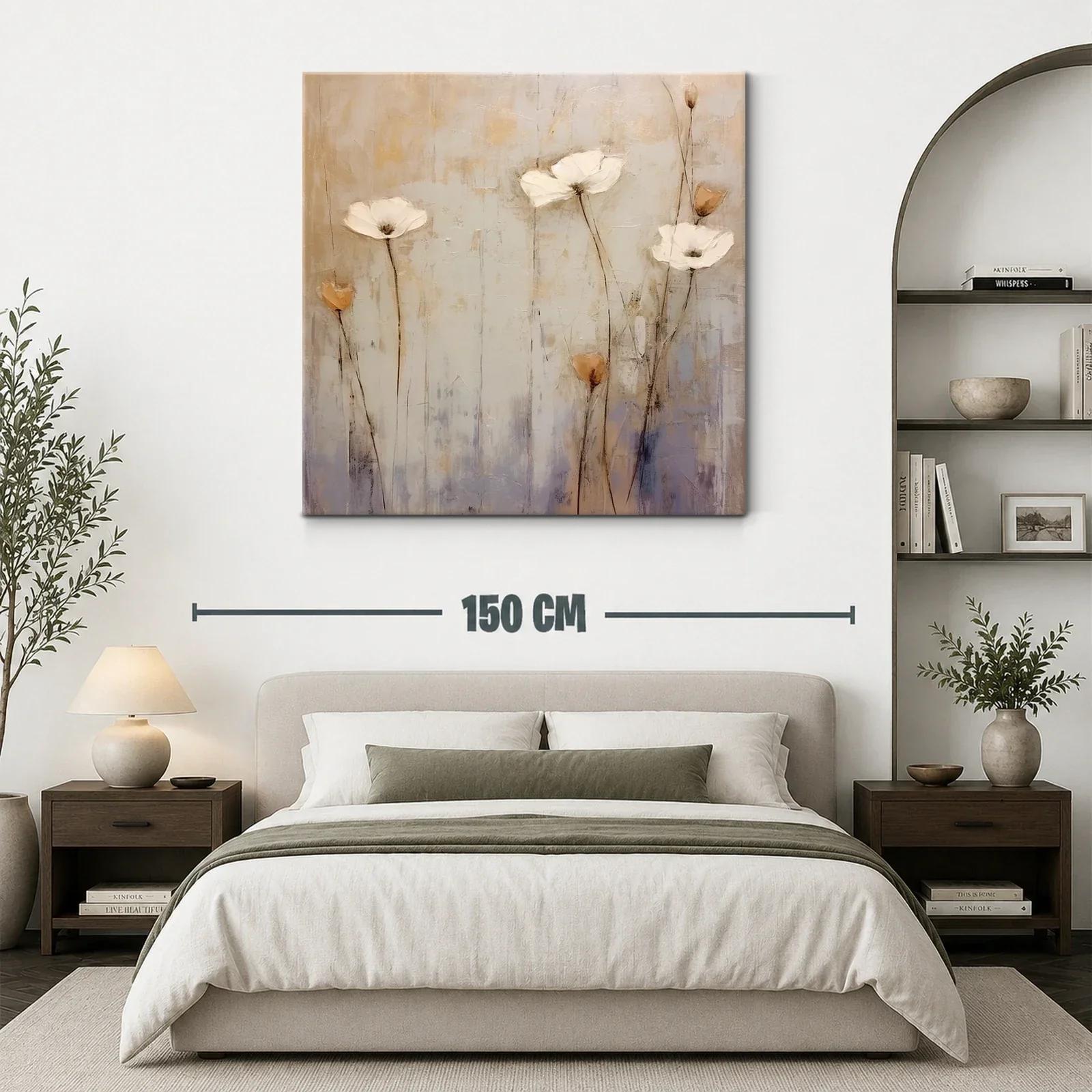 Cuadro floral con tonos neutros y aire delicado — miniatura 3