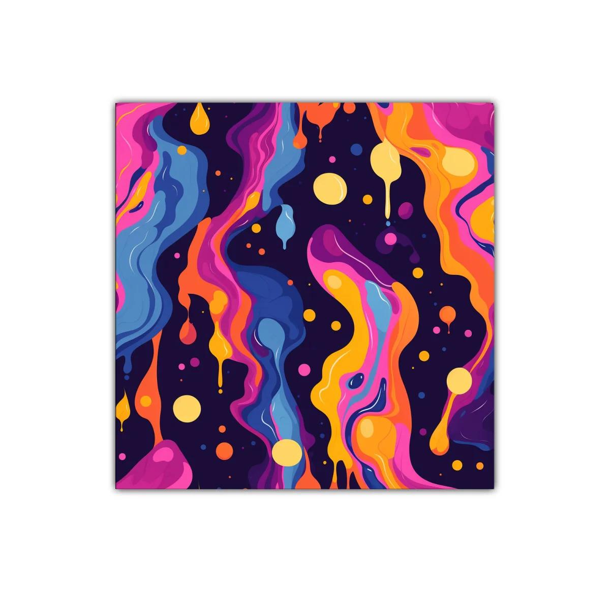 Arte abstracto vibrante con movimiento colorido y dinámico