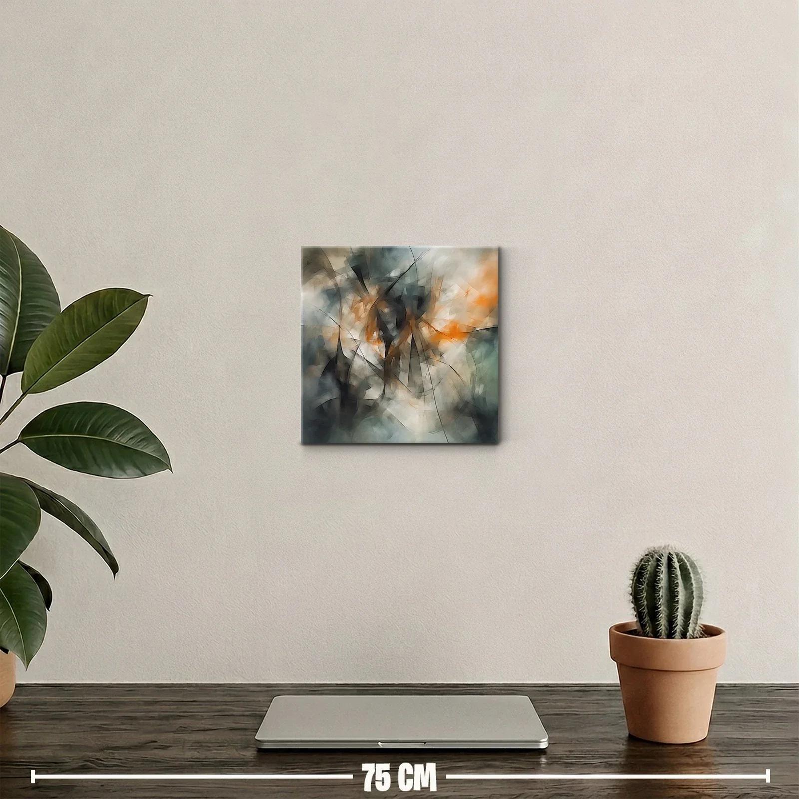 Composición abstracta en tonos cálidos y neutros — miniatura 2