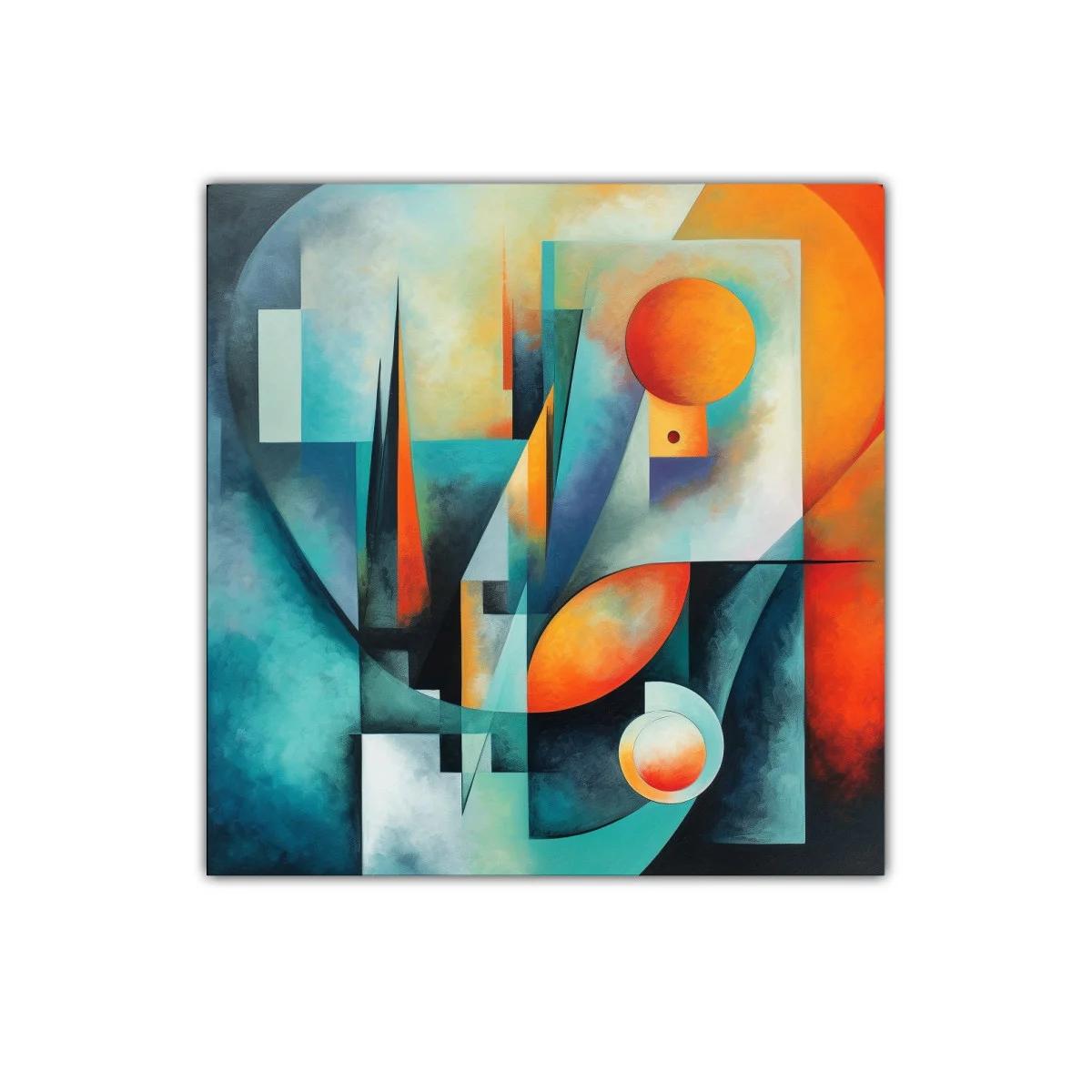 Composición abstracta con formas geométricas y tonos cálidos — imagen principal
