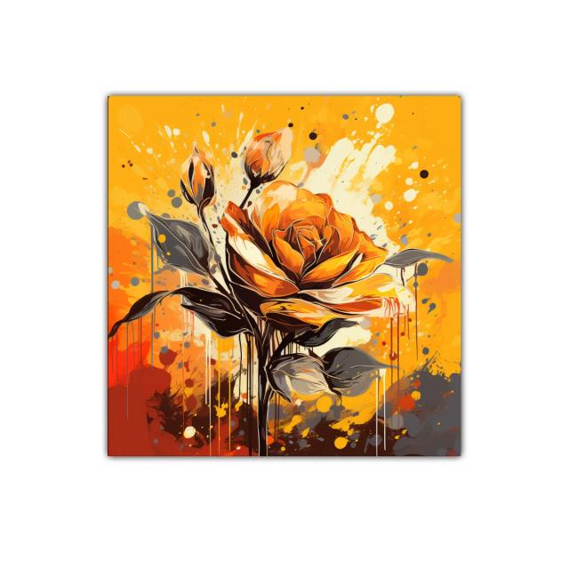 Rosa vibrante en tonos cálidos y contrastes intensos