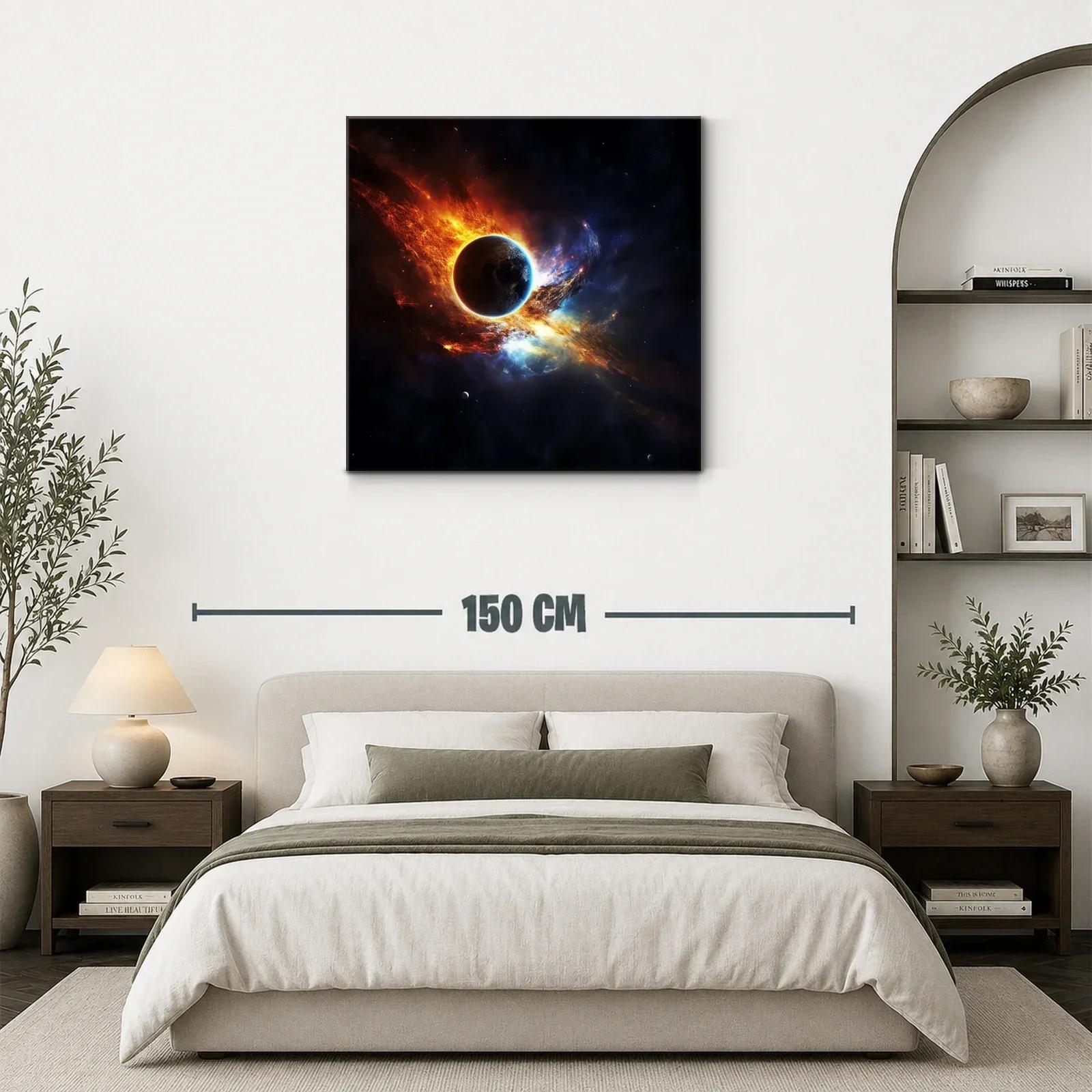 Impactante cuadro de planeta con estallido cósmico — miniatura 3