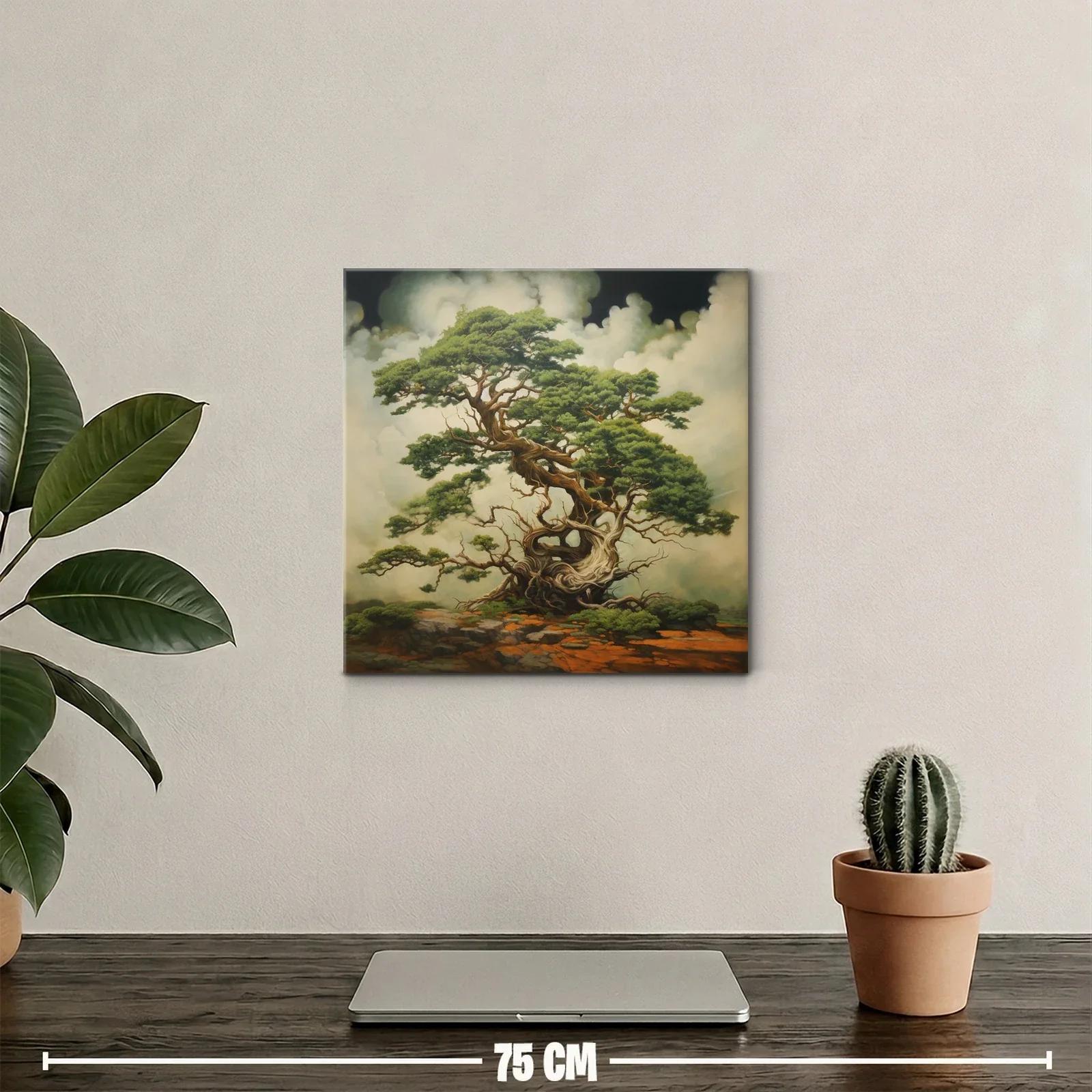 Majestuoso árbol antiguo con ramajes enredados y follaje verde — miniatura 2