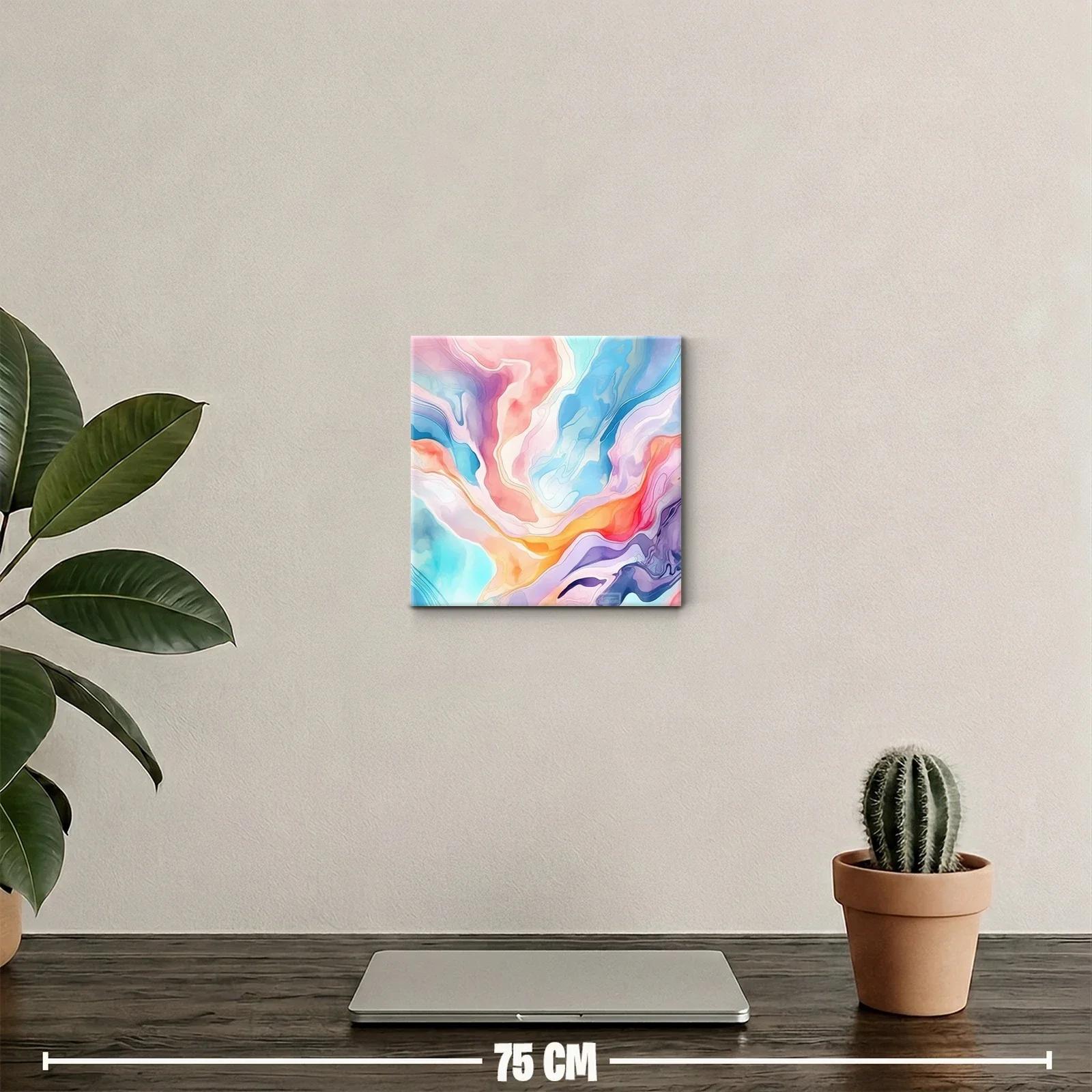 Composición abstracta en colores pastel y vibrantes — miniatura 2