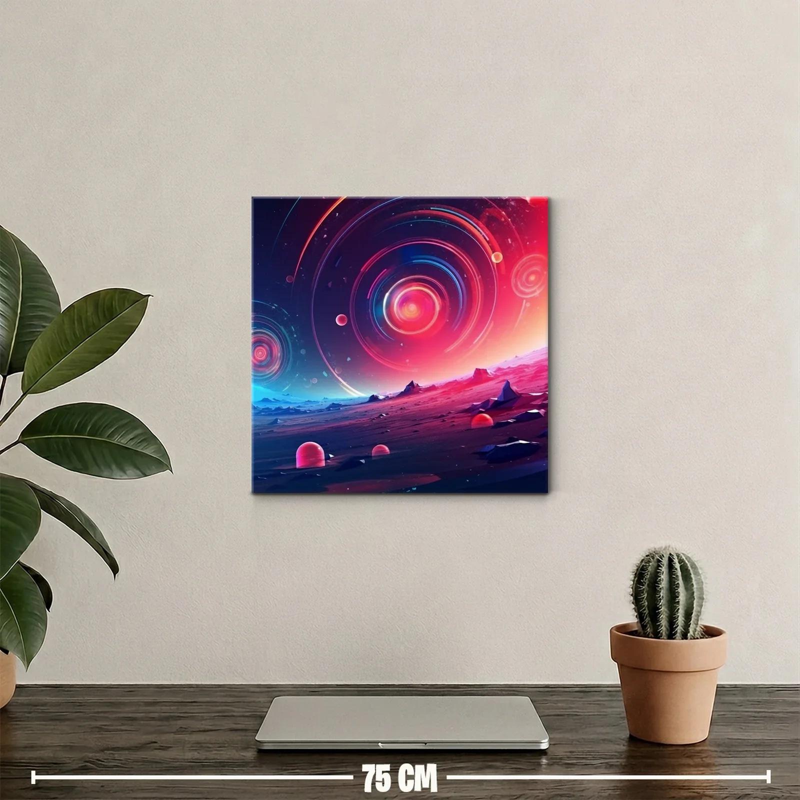 Paisaje cósmico con espirales de luz y tonos vibrantes — miniatura 2