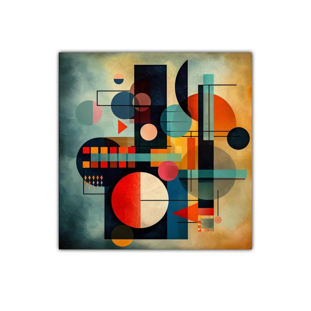 Cuadro geométrico con formas y colores vibrantes — imagen principal