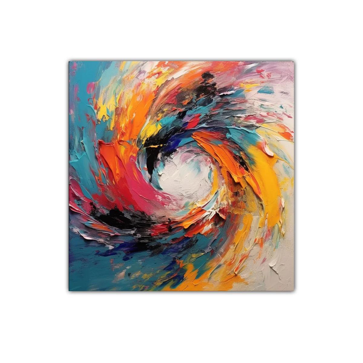 Cuadro Abstracción en Remolino de Colores Vibrantes — imagen principal