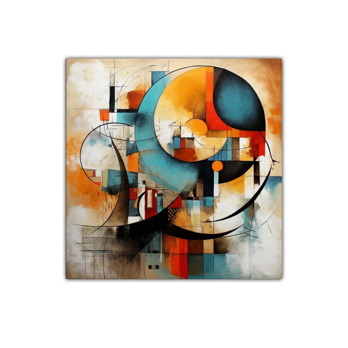 Composición abstracta con formas geométricas y colores vibrantes — imagen principal