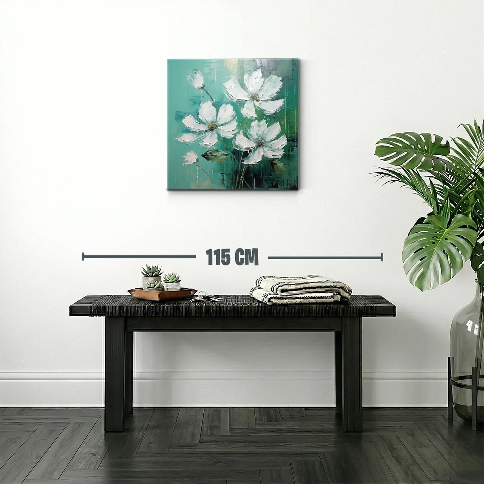 Floral delicadeza en tonos verdes y blancos — miniatura 2