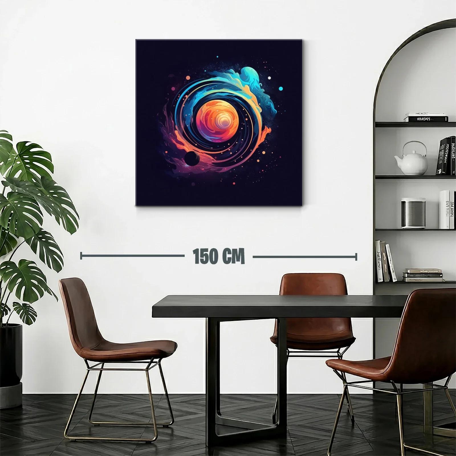 Cuadro del Cosmos en Movimiento con Tonos Vibrantes — miniatura 2