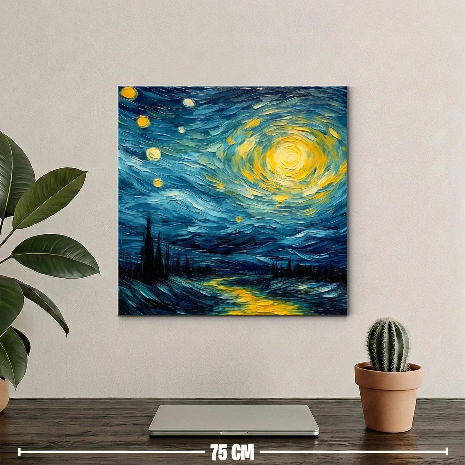 Noche estrellada con luz vibrante y cielos en movimiento — miniatura 2