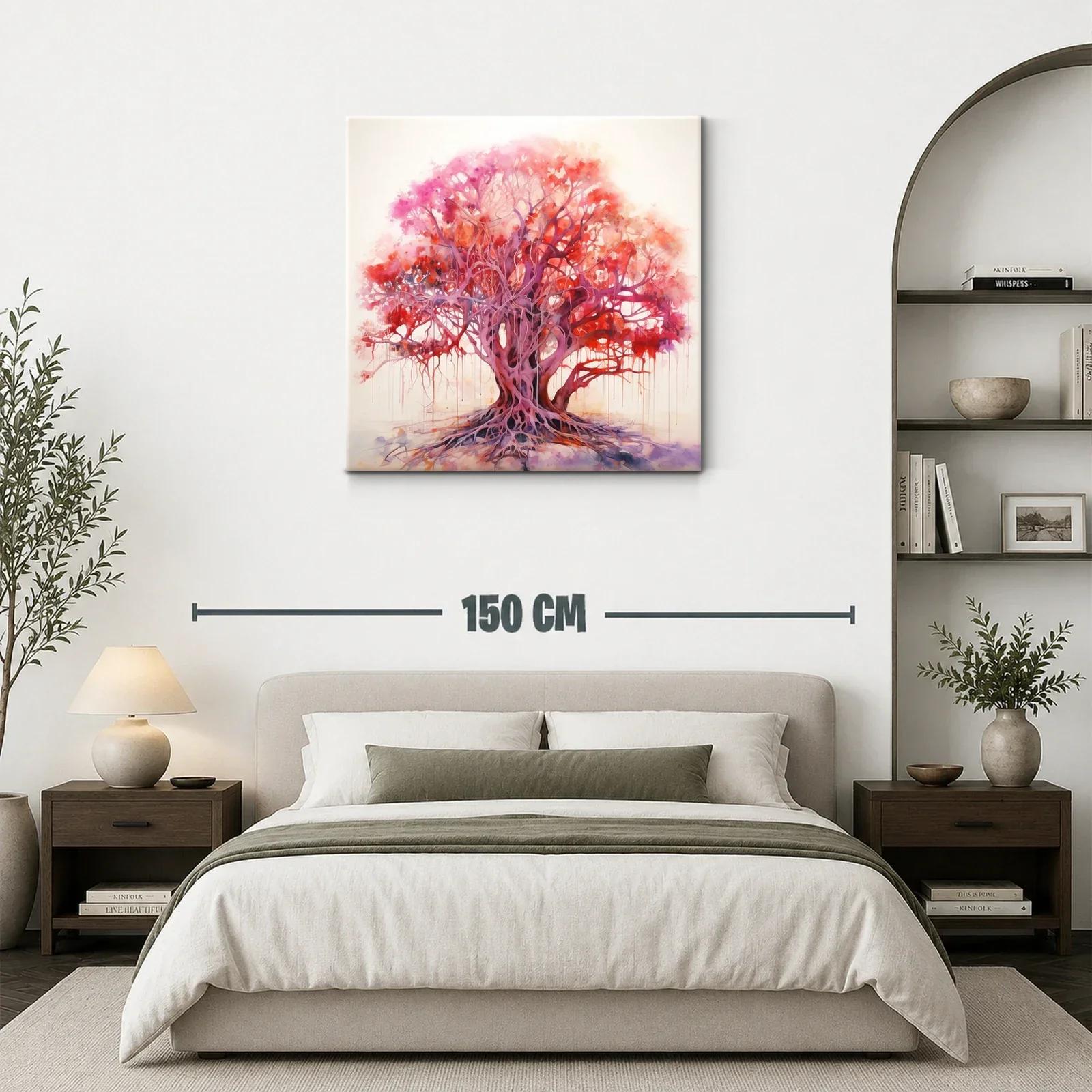 Árbol vibrante en tonos rojos y púrpuras llenos de vida — miniatura 3