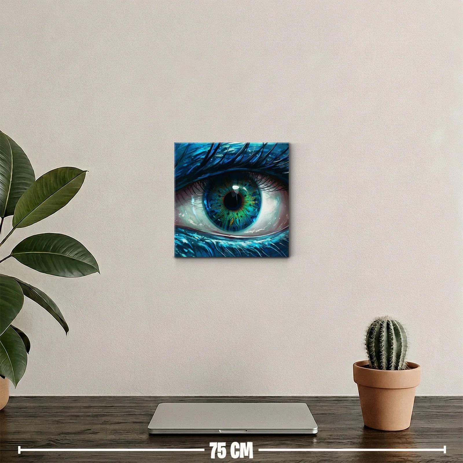 Impactante retrato de ojo con detalles tecnológicos — miniatura 2