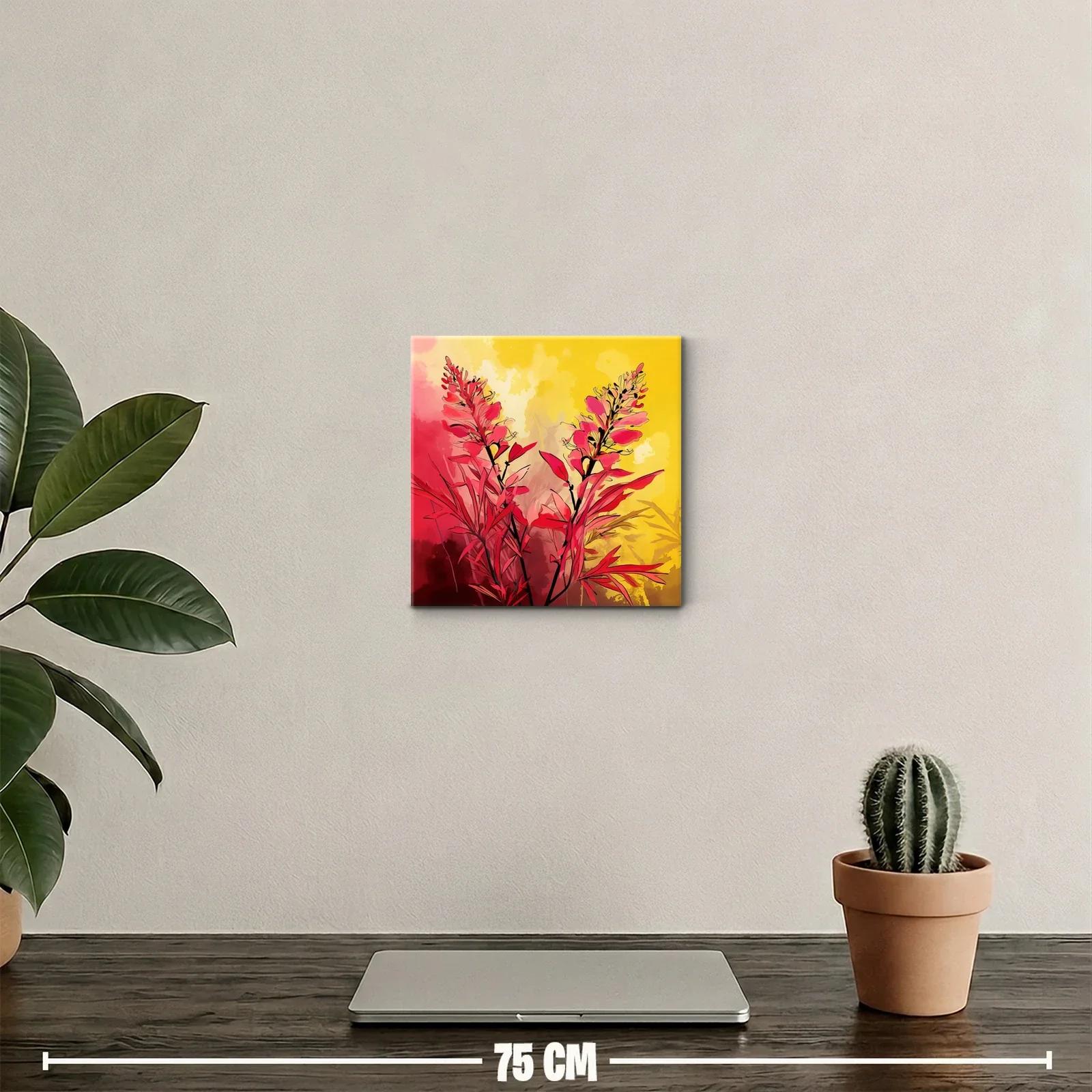 Florales vibrantes en tonos rojos y amarillos cálidos — miniatura 2