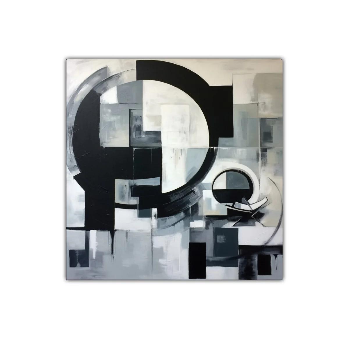 Composición abstracta con círculos y tonos neutros — imagen principal