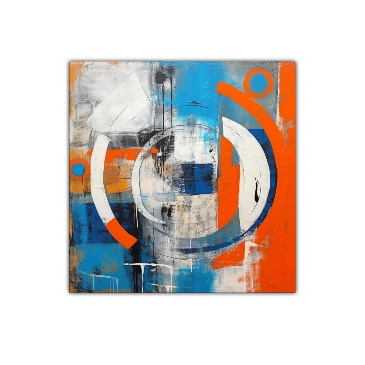 Cuadro abstracto con formas circulares y colores vibrantes — imagen principal