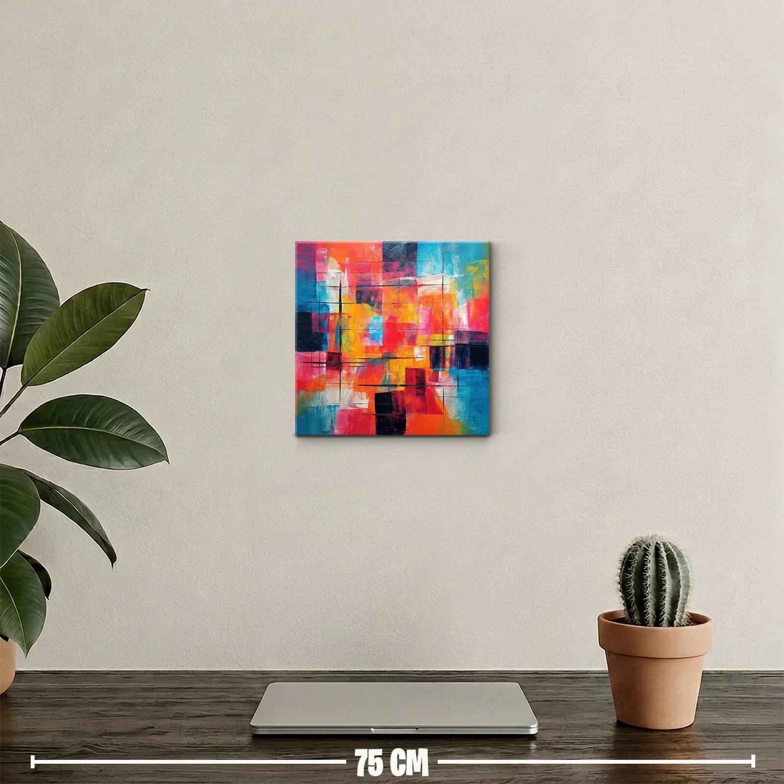 Composición vibrante de tonos cálidos y fríos para decorar — miniatura 2