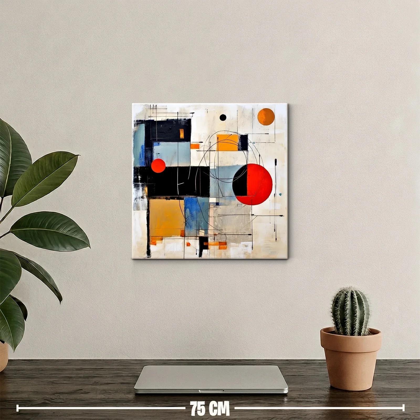 Composición geométrica con círculos en tonos vibrantes — miniatura 2