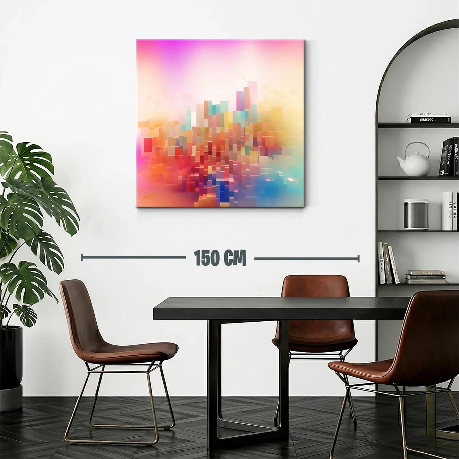Composición abstracta en tonos cálidos y pastel vibrante — miniatura 2