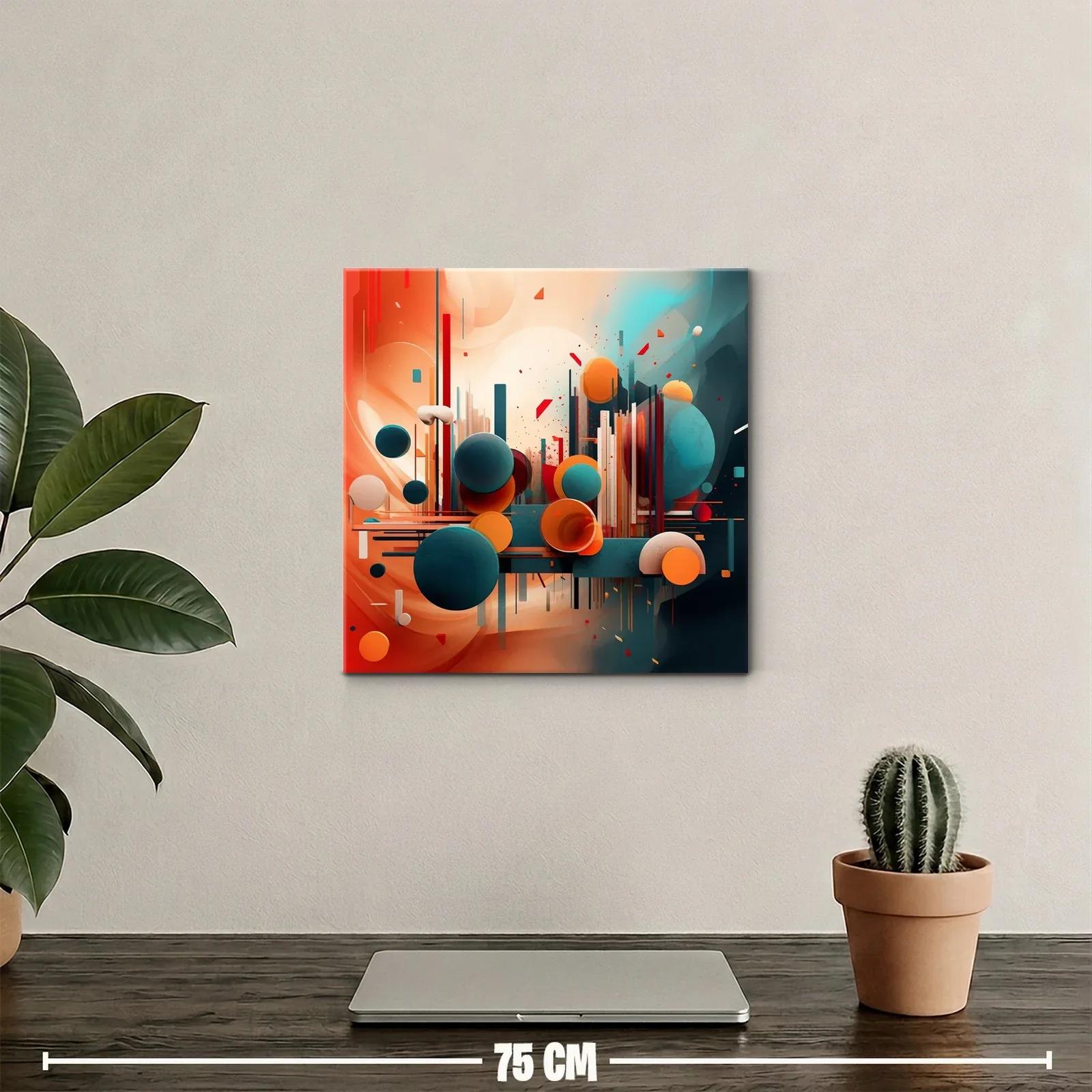 Composición abstracta con formas geométricas y tonos cálidos — miniatura 2