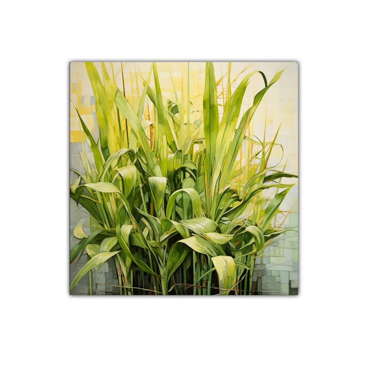 Cuadro decorativo con frondoso follaje verde luminoso — imagen principal