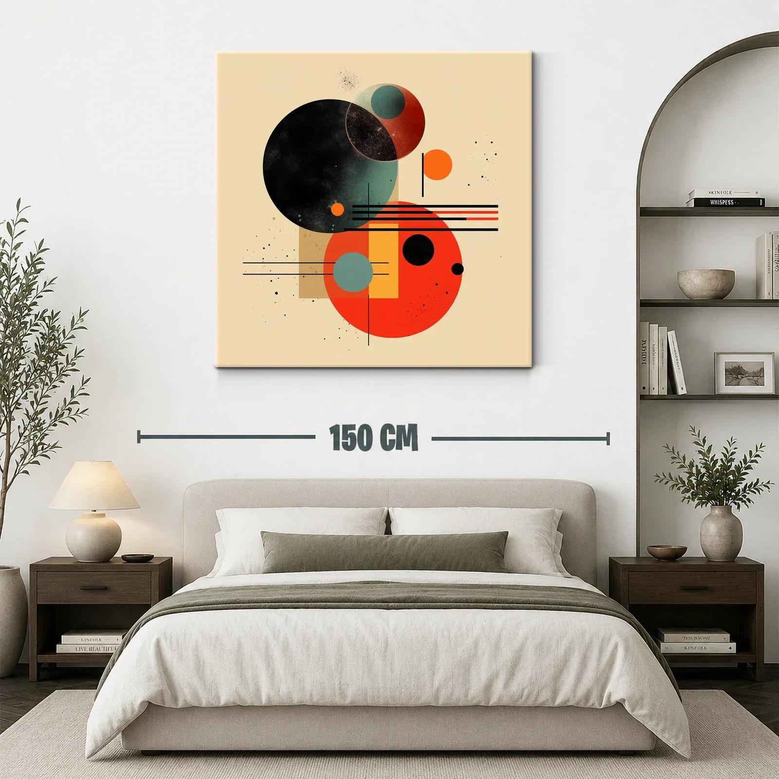 Composición geométrica en tonos cálidos y contrastes vivos — miniatura 3