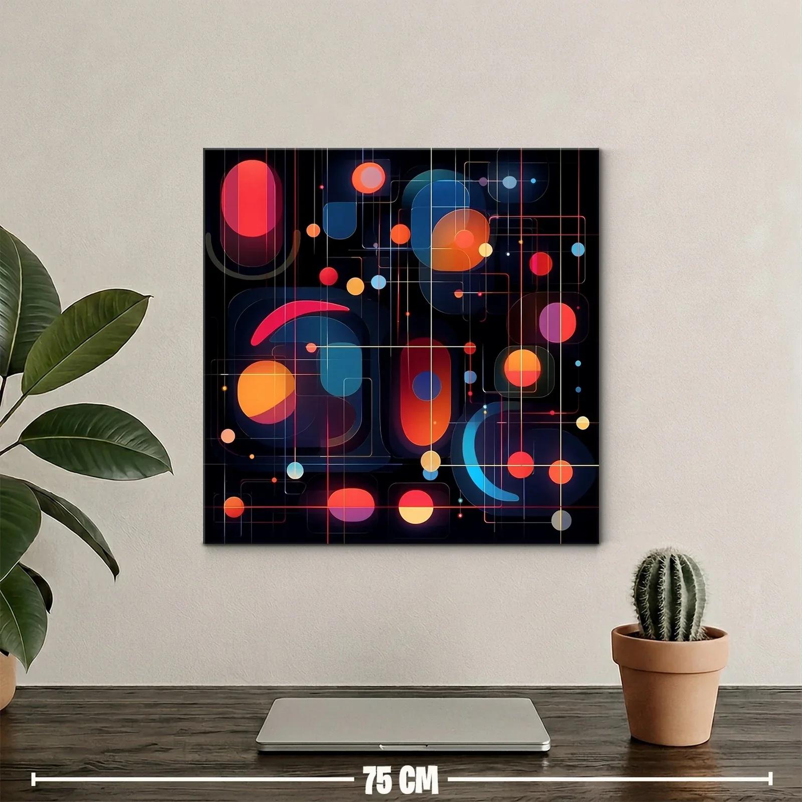 Composición abstracta con formas geométricas en tonos vibrantes — miniatura 2