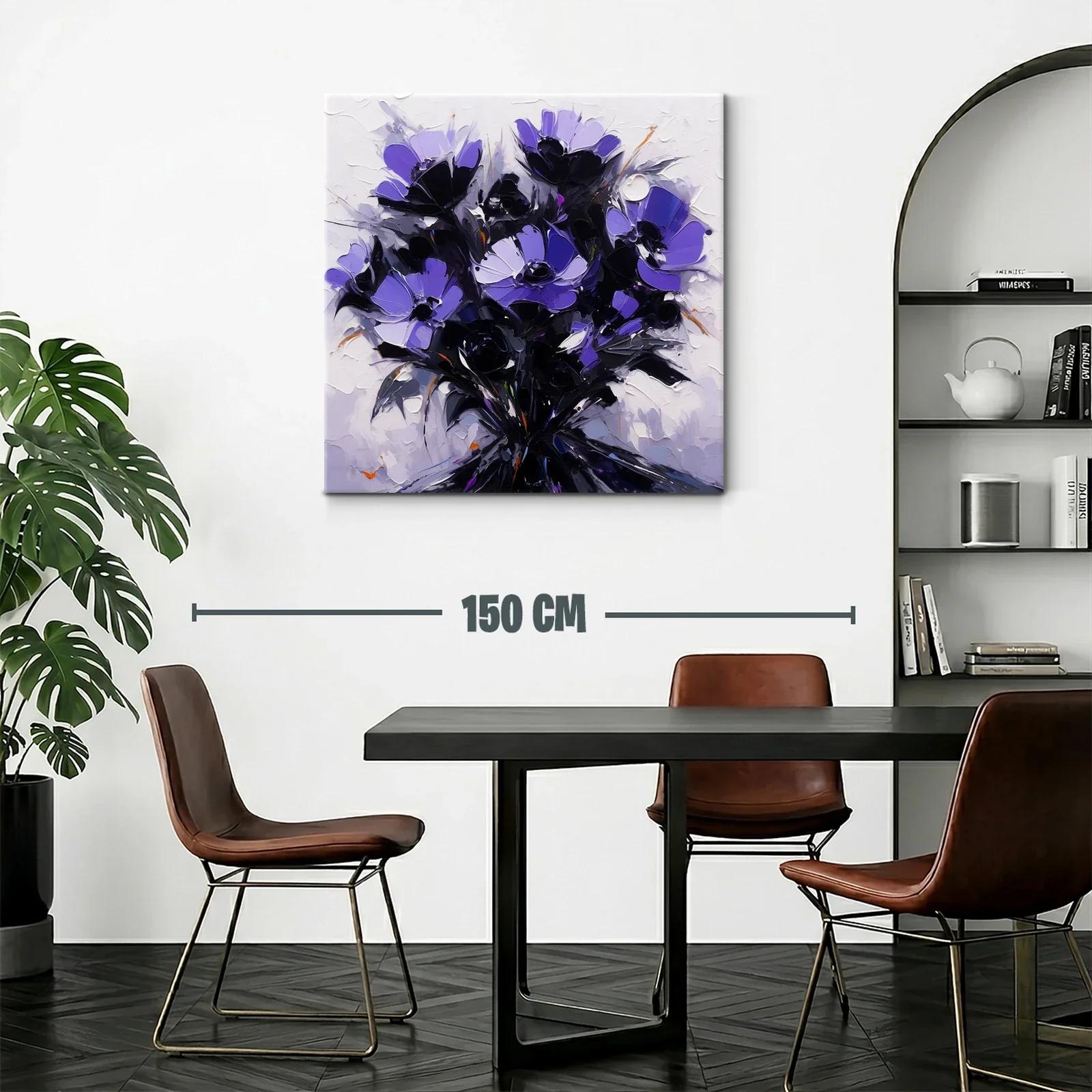 Elegante ramo de flores en tonos violetas y negros — miniatura 2