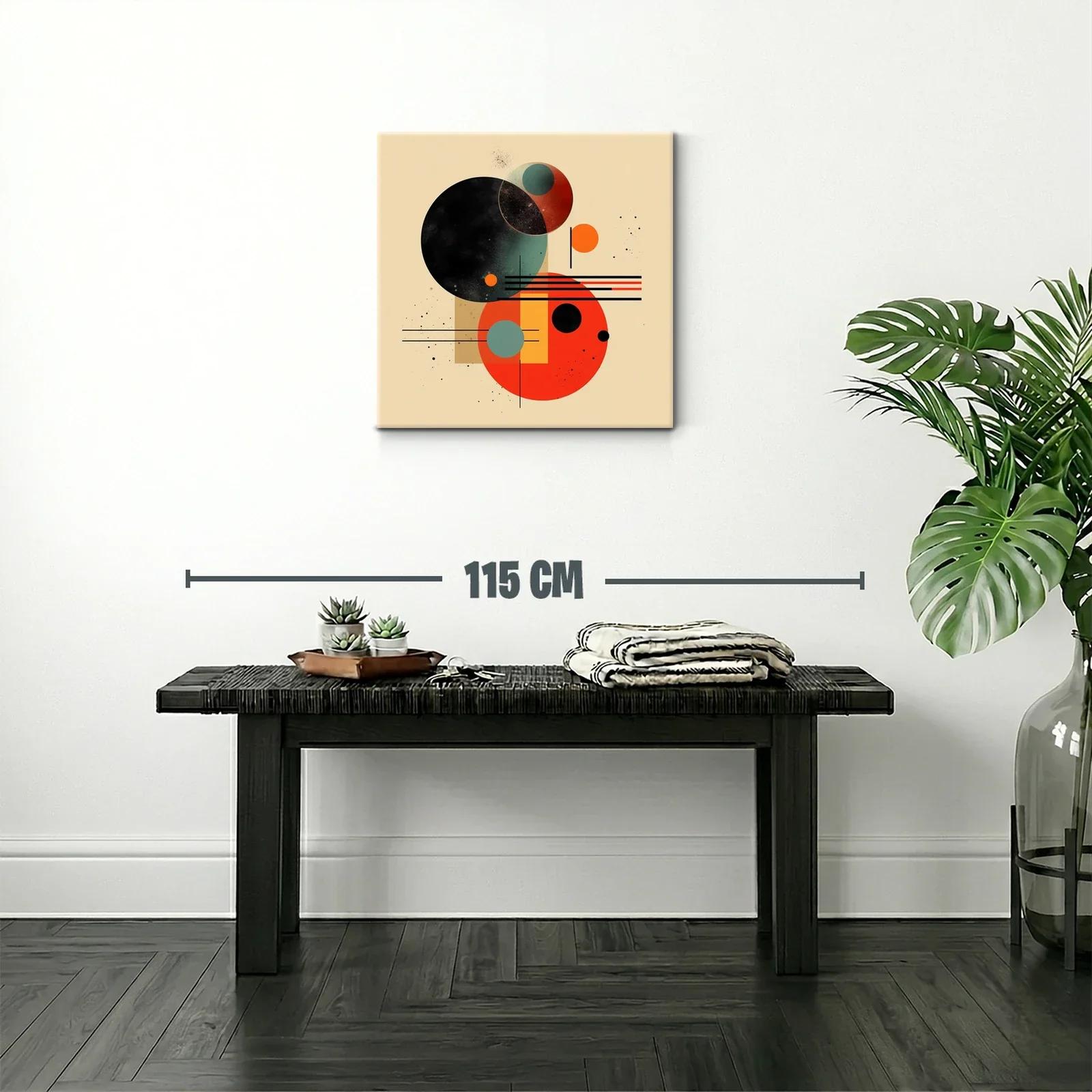 Composición geométrica en tonos cálidos y contrastes vivos — miniatura 2