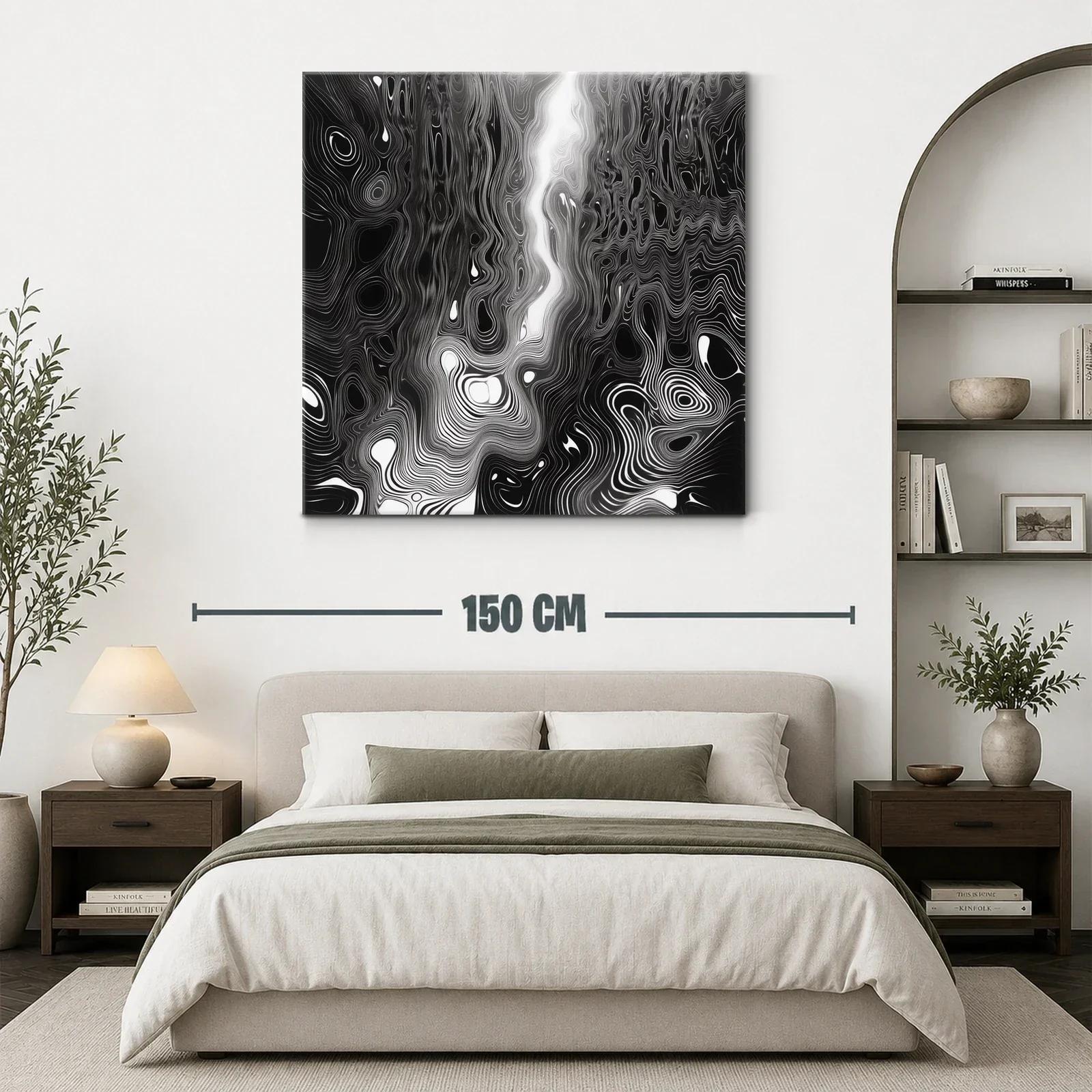 Diseño abstracto en blanco y negro con líneas onduladas — miniatura 3