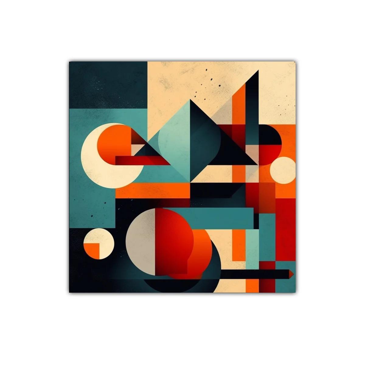 Composición geométrica contemporánea con colores vibrantes — imagen principal