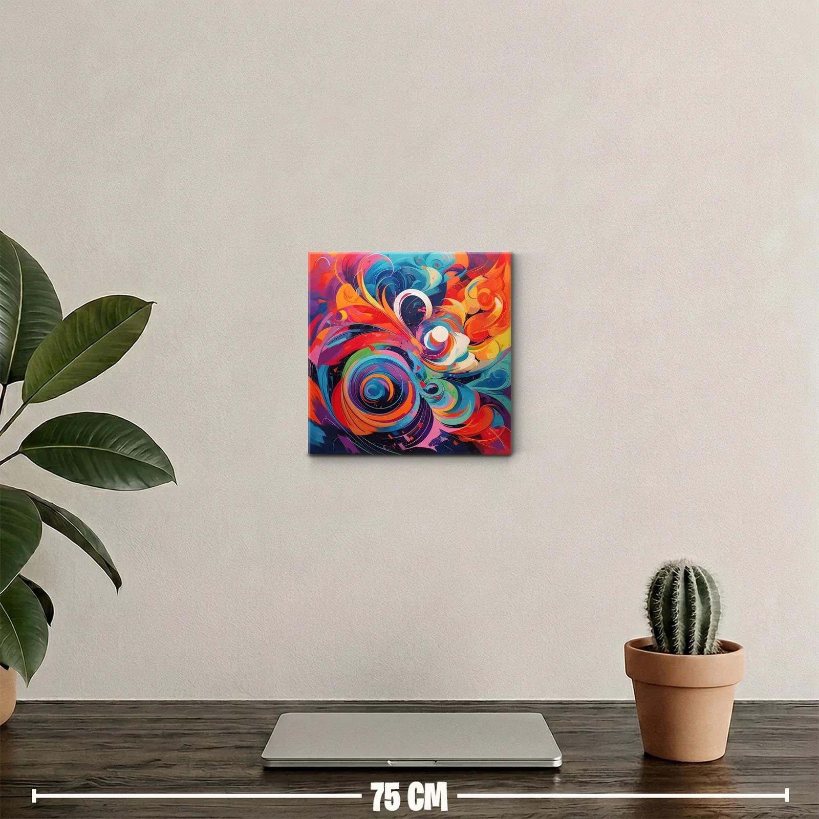 Explosión de colores vibrantes en composición dinámica — miniatura 2