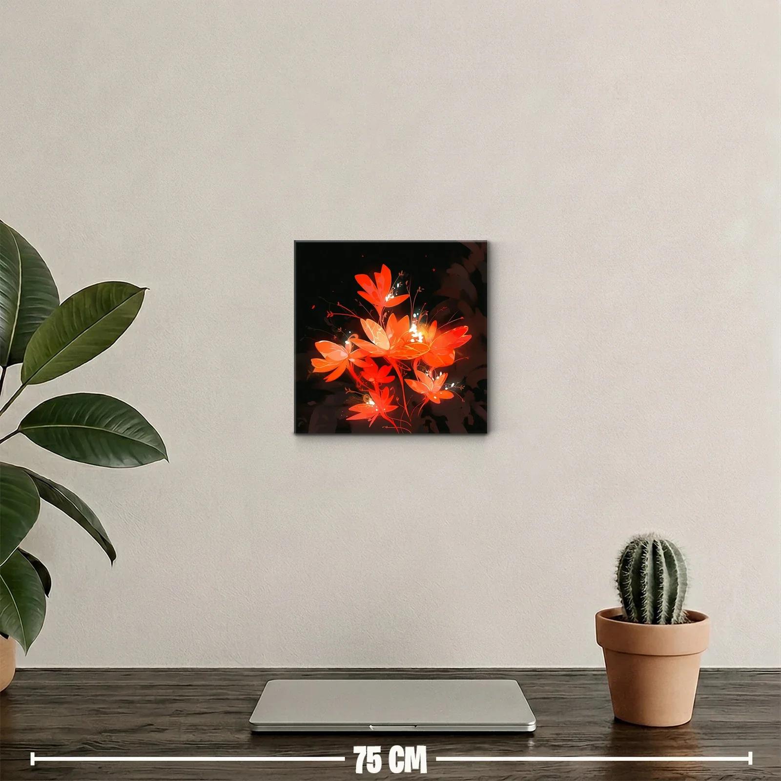 Flores en tonos cálidos que iluminan la oscuridad — miniatura 2