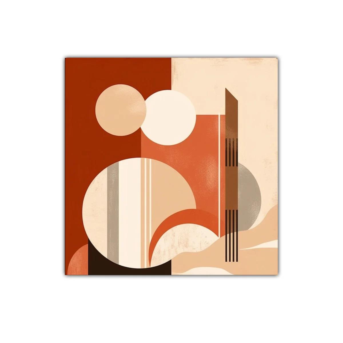 Composición abstracta con formas geométricas en tonos cálidos — imagen principal
