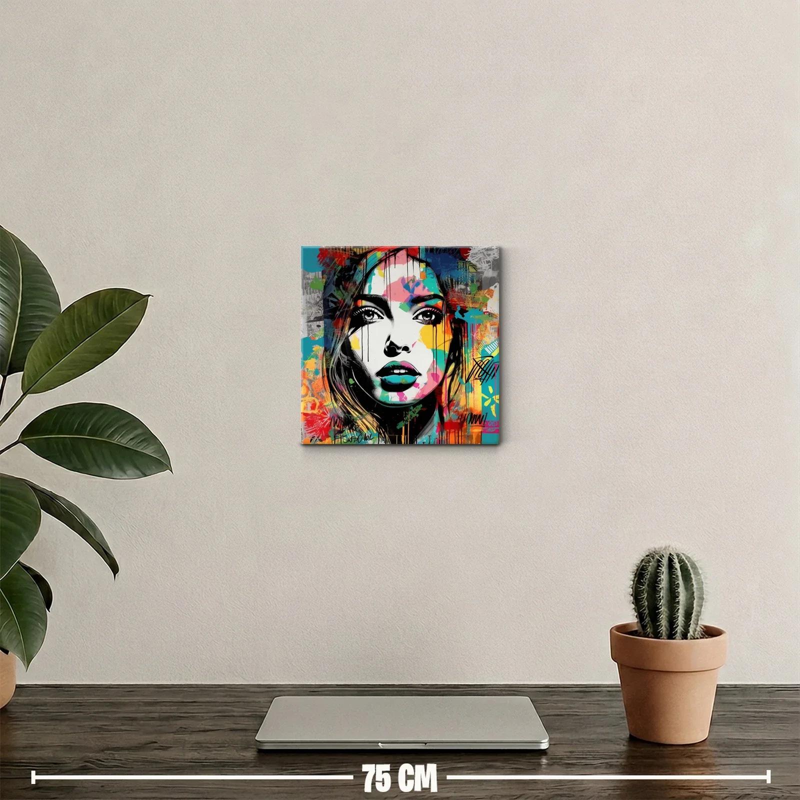 Retrato vibrante con explosión de color y estilo urbano — miniatura 2