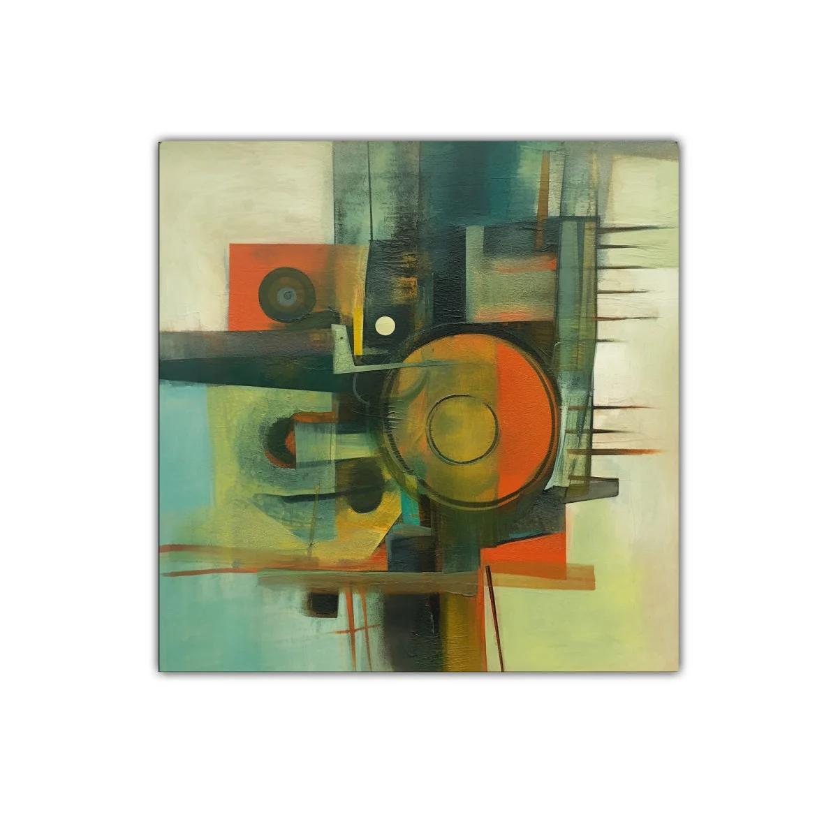 Composición abstracta con formas circulares y tonos cálidos — imagen principal