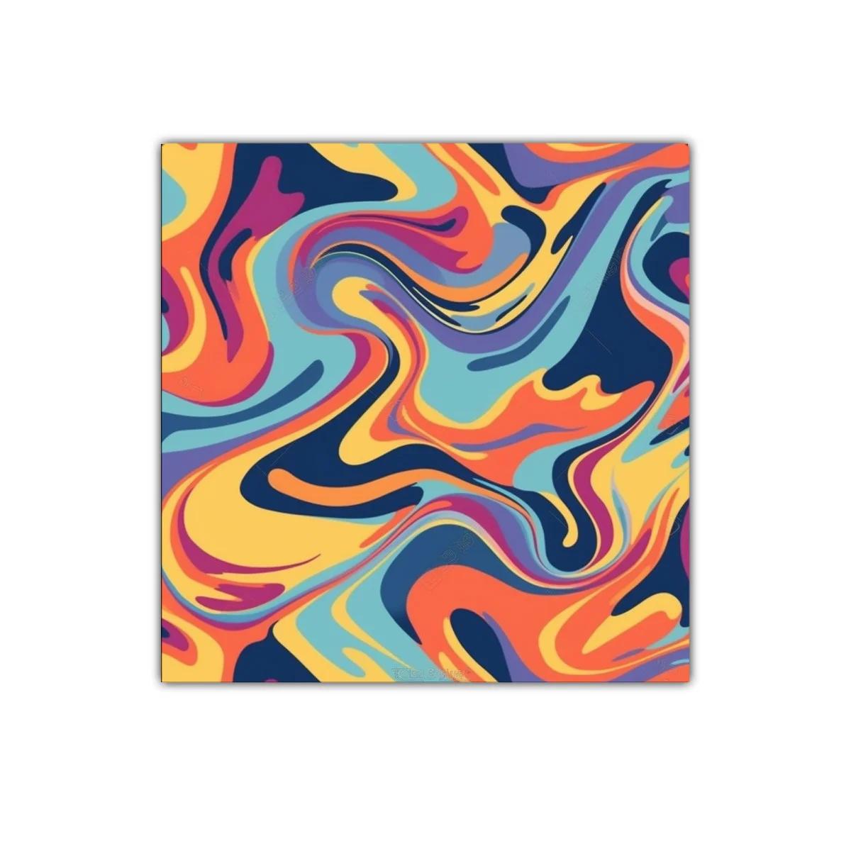 Cuadro decorativo con vibrante arte abstracto colorido