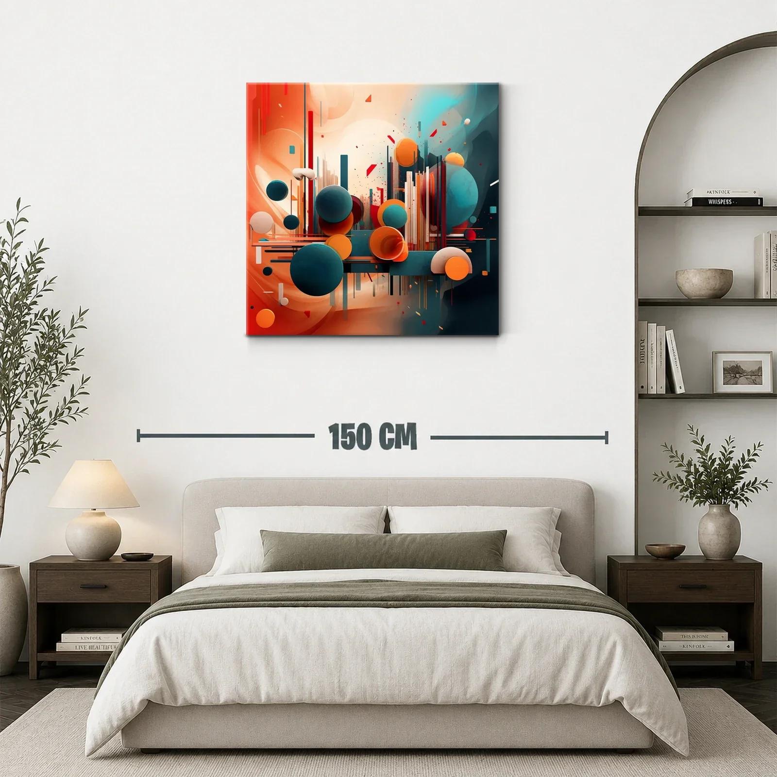 Composición abstracta con formas geométricas y tonos cálidos — miniatura 3
