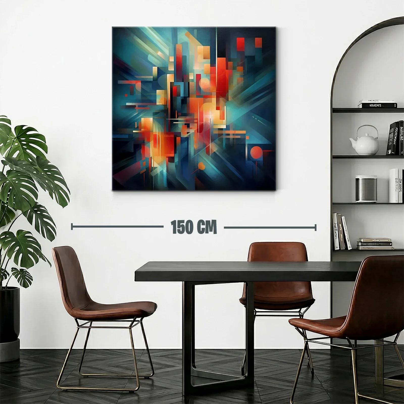 Composición abstracta con luces y formas geométricas vibrantes — miniatura 2