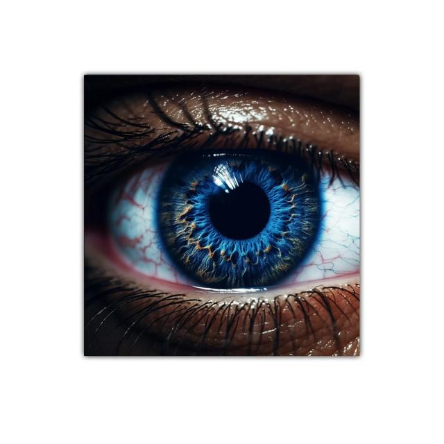 Impactante primer plano de ojo azul detallado