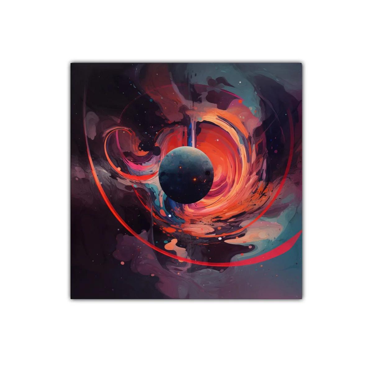 Explosión cósmica con esfera central en tonos intensos — imagen principal