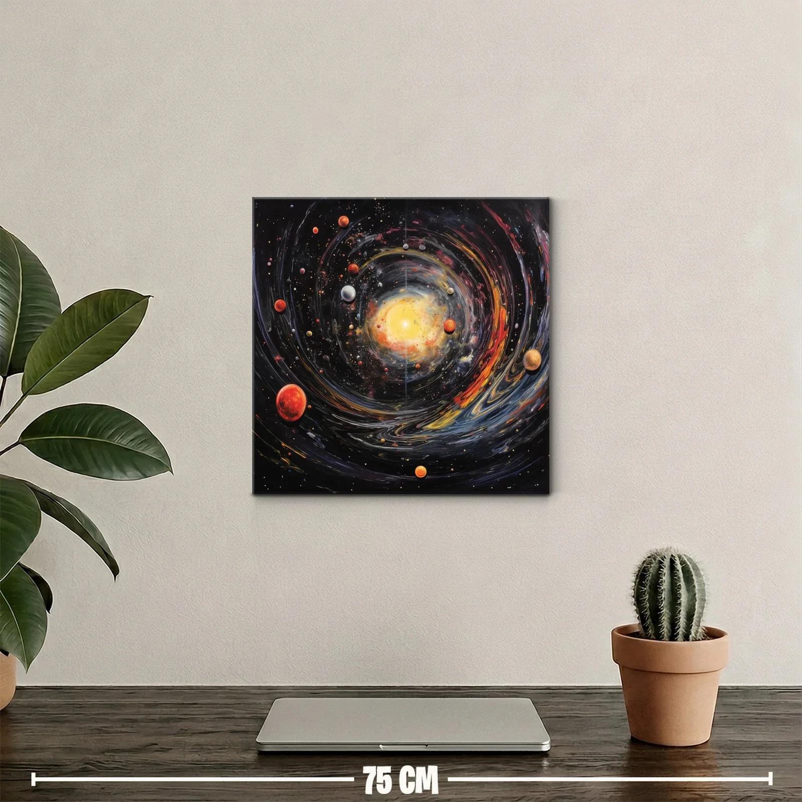 Explosión cósmica con planetas en movimiento dinámico — miniatura 2