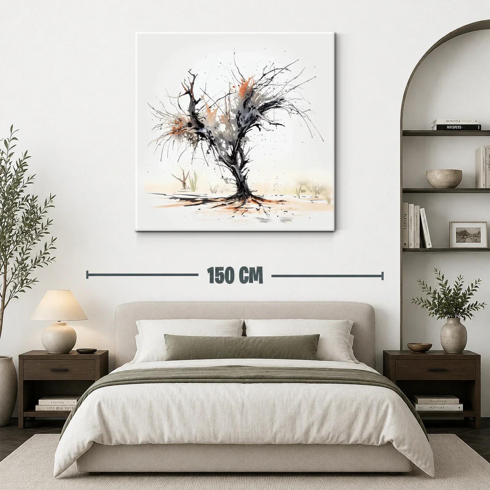 Árbol abstracto en tonos tierra y negro impactante — miniatura 3