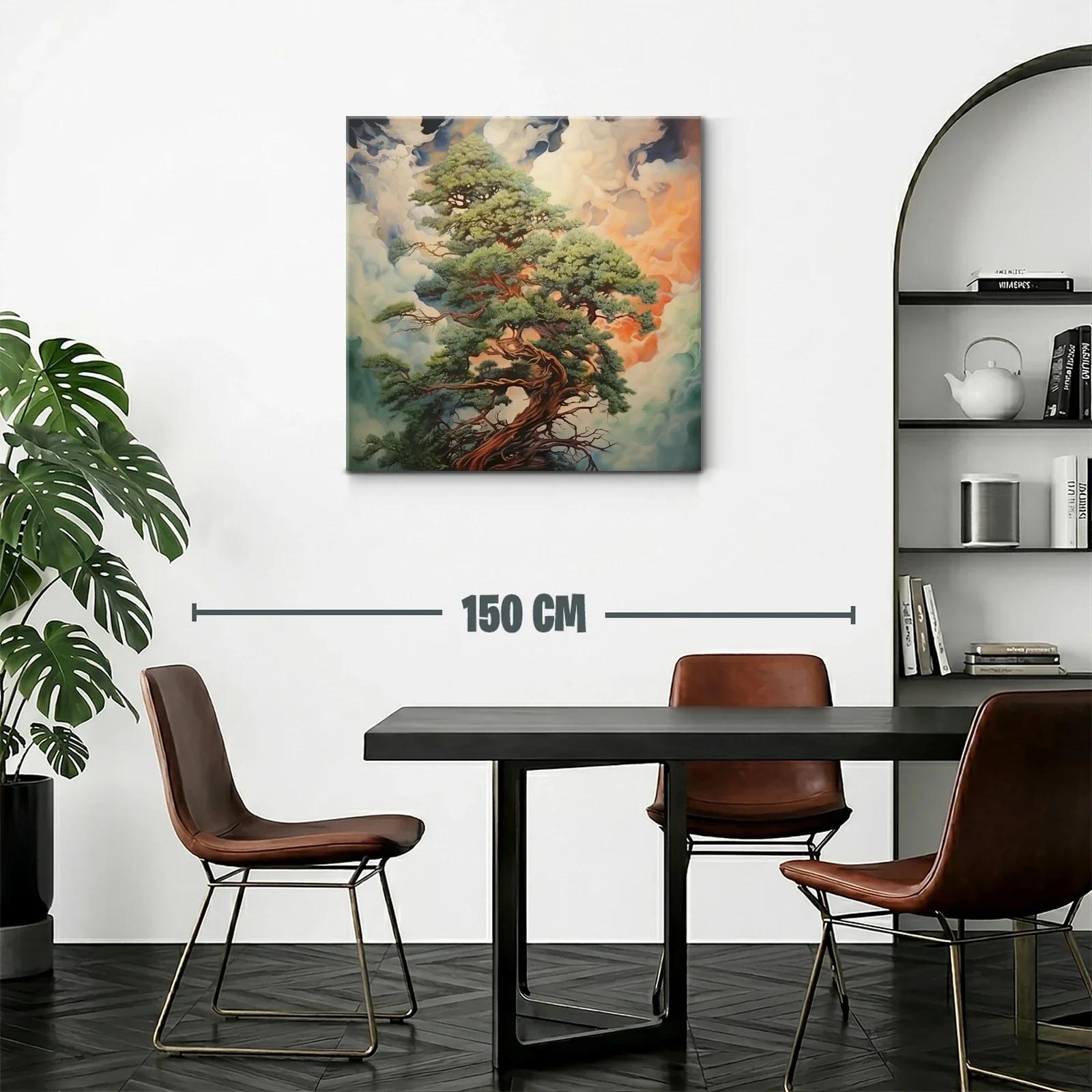 Árbol en calma entre nubes y luces cálidas — miniatura 2