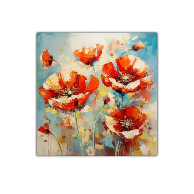 Flores vibrantes en tonos cálidos y frescos contrastantes